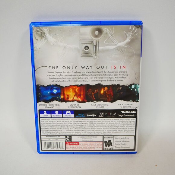 The Evil Within 2 PS4 Game Complete w/ case Bethesda TESTED - Picture 3 of 3